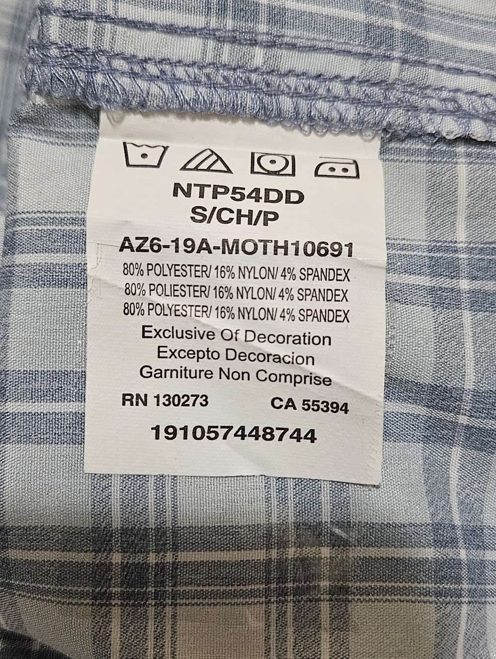 Wrangler Men's Plaid Button-Down Shirt/Short Sleeve/Outdoor/Regular Fit/Size S - Picture 13 of 14